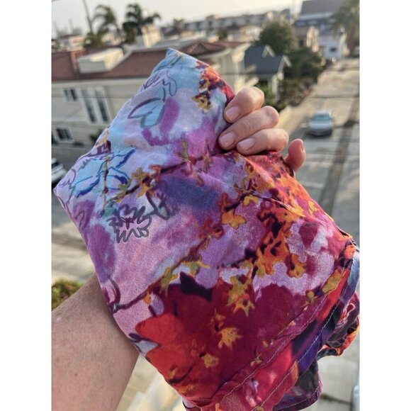 Vivienne Tam multicolor hippie floral artsy cape kimono top sz 4 designer - Picture 2 of 10